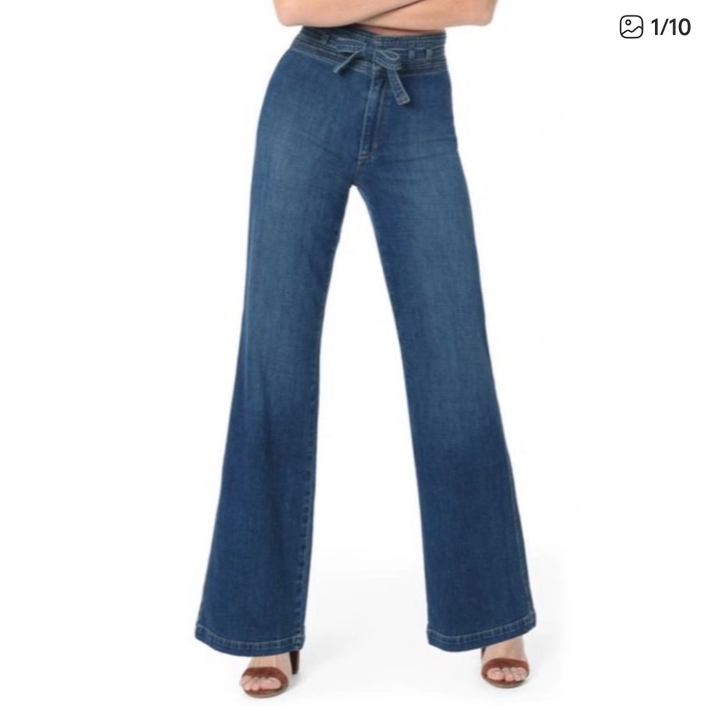 Joe's Jeans Flare Wide-Leg in Penny Blue - Picture 1 of 10